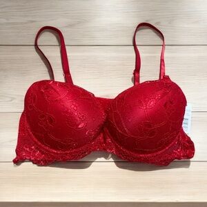 Sophie B. Vibrant Red Lace Bra
